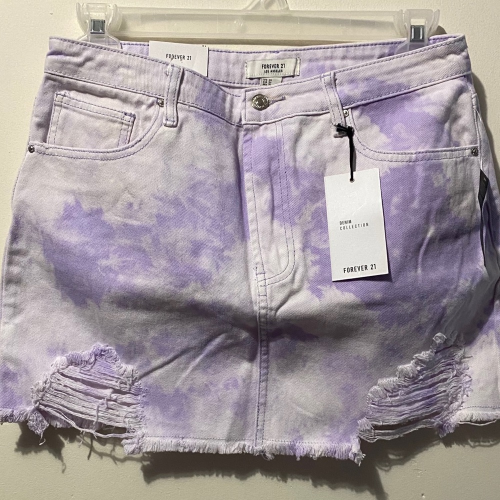 Forever 21 Tie Dye lavender mini skirt